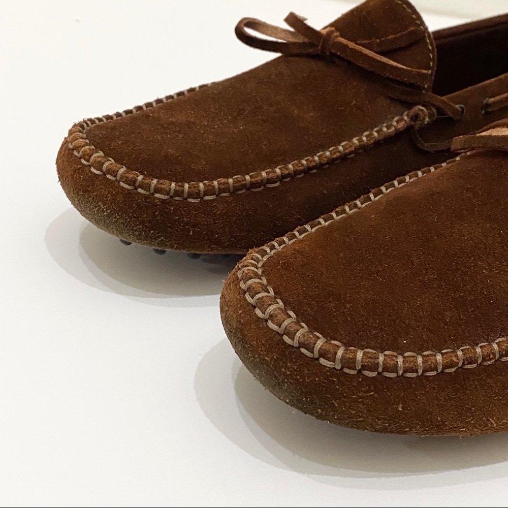 KROLL Italy Brown Suede Leather Men’s Loafers 44 - Picture 7 of 16